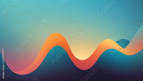 abstract gradient illustration textured background featuring a colorful waves, curves and lines with a smooth motion and transition between colors
