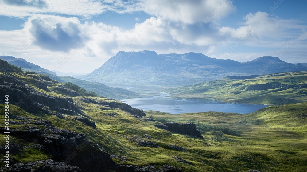 Serene Mountain Lake Landscape Photography Serene Mountain Lake Landscape Photography