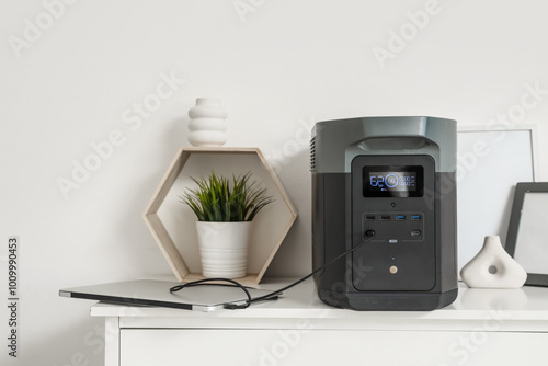 Portable power station with...