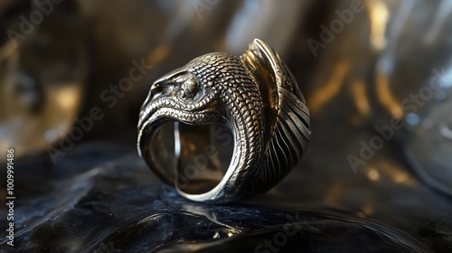 Silver Eagle Wing Ring: A Statement Piece of Jewelry photo