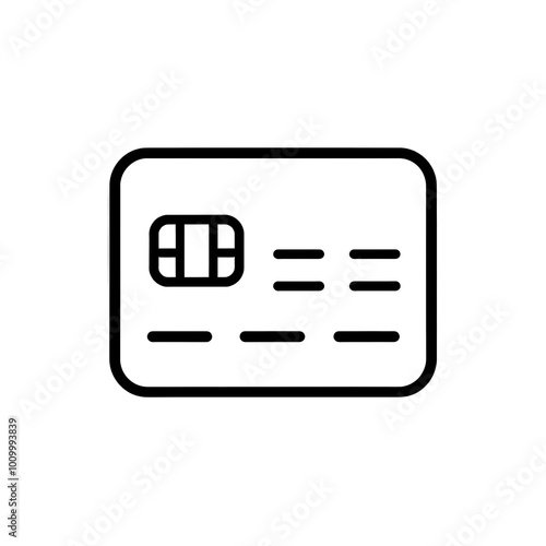 Credit Card Icon, Minimal Simple Logo