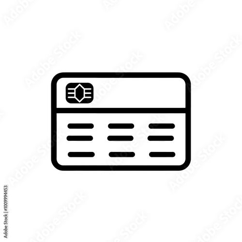 Credit Card Icon, Minimal Simple Logo