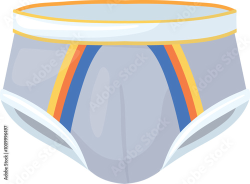 Male briefs cartoon icon. Male underwear garment