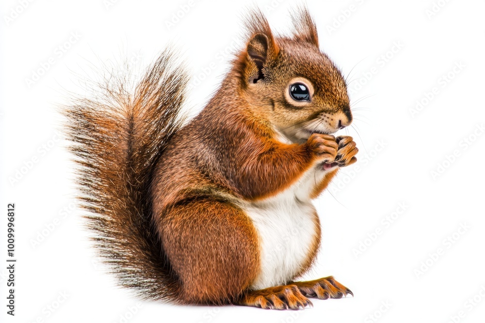 lively sun squirrel sits upright, its bushy tail elegantly wrapped around its body. The little creature appears curious and alert, ready to explore its surroundings. lively sun squirrel sits upright, its bushy tail elegantly wrapped around its body. The little creature appears curious and alert, ready to explore its surroundings.