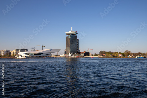 View of the river in Amsterdam
