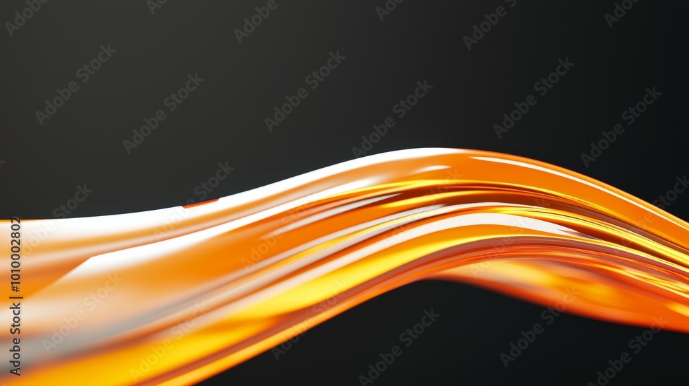 Obraz premium A long orange line with a black background
