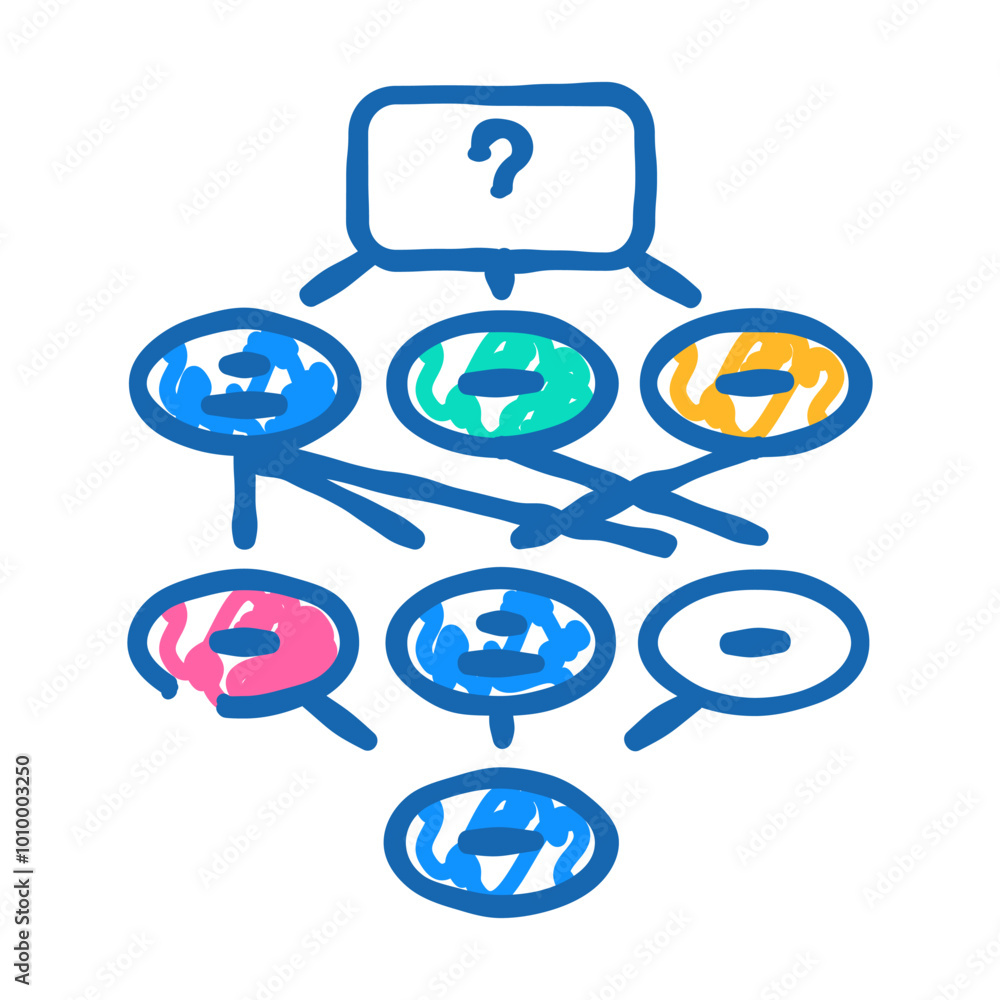 information scent ux ui design doodle icon sketch vector. information ...