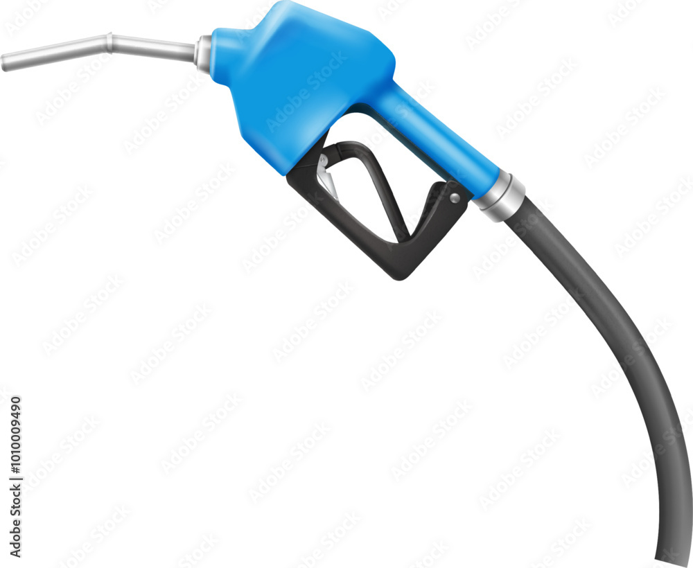Gas station pump gun realistic industrial hose Gas station pump gun realistic industrial hose