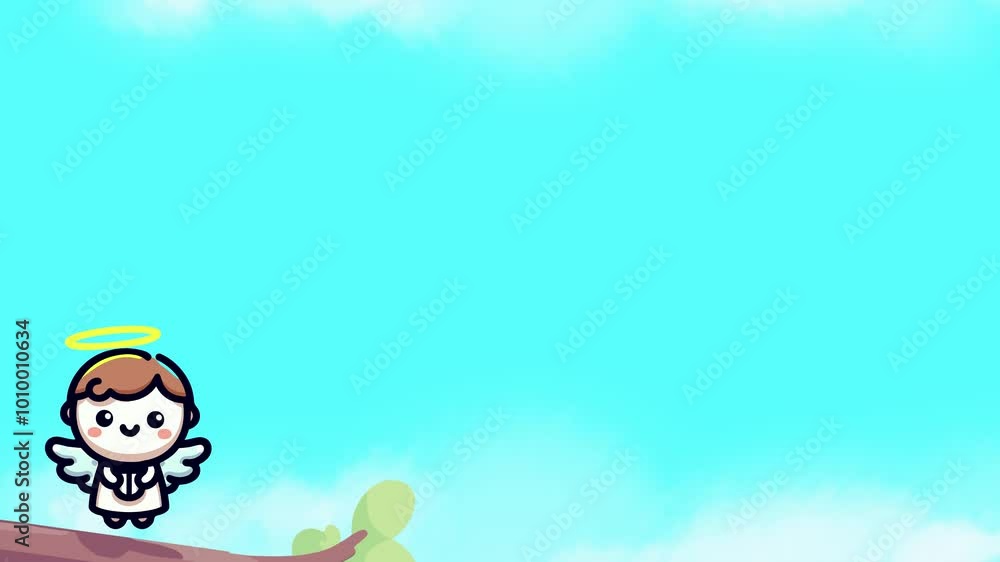 cute angel frame, 2d looping animation cute angel frame, 2d looping animation