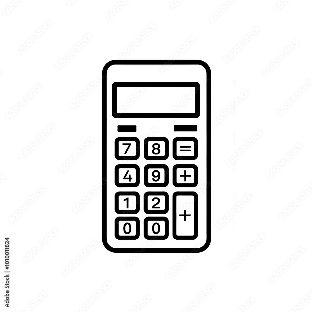 Calculator Icon, Minimal Simple Logo Calculator Icon, Minimal Simple Logo