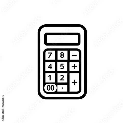 Calculator Icon, Minimal Simple Logo