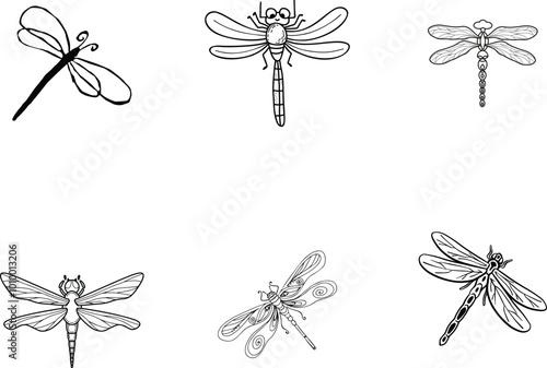 set of dragonfly