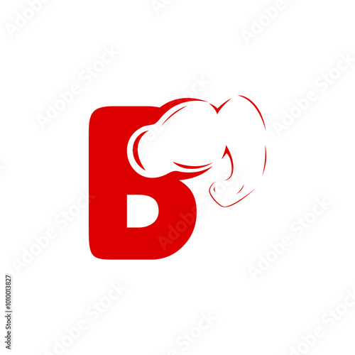 A combination logo between fitness hands with letters, numbers, alphabet, initials with a red base color for business purposes and others