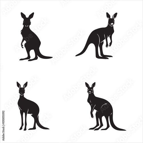 kangaroo illustration, animal, rabbit, cartoon, vector, illustration, bunny, kangaroo, donkey, mammal, hare, funny, easter, cute, art, silhouette, isolated, drawing, nature, white, character, farm, 