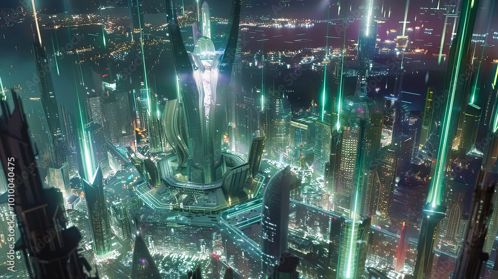 Futuristic city concept Futuristic city concept