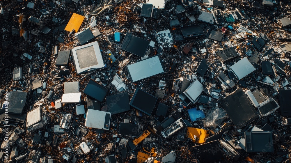 Electronic Waste Pile: A Glut of Discarded Technology Electronic Waste Pile: A Glut of Discarded Technology