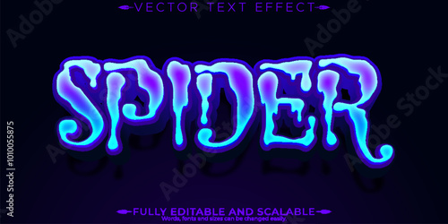 Halloween monster text effect, editable horror and scary text style