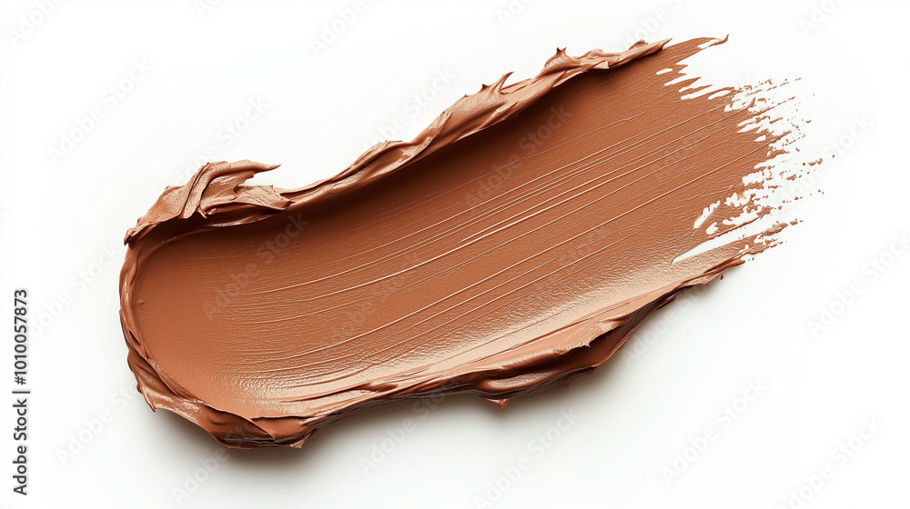 a single, elegant swatch of light mocha lipstick on white background, with soft color gradients and subtle sheen to highlight the texture and glossiness of lip makeup a single, elegant swatch of light mocha lipstick on white background, with soft color gradients and subtle sheen to highlight the texture and glossiness of lip makeup
