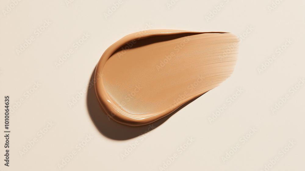an exquisite swatch of honey glow color liquid foundation on a pristine white background an exquisite swatch of honey glow color liquid foundation on a pristine white background