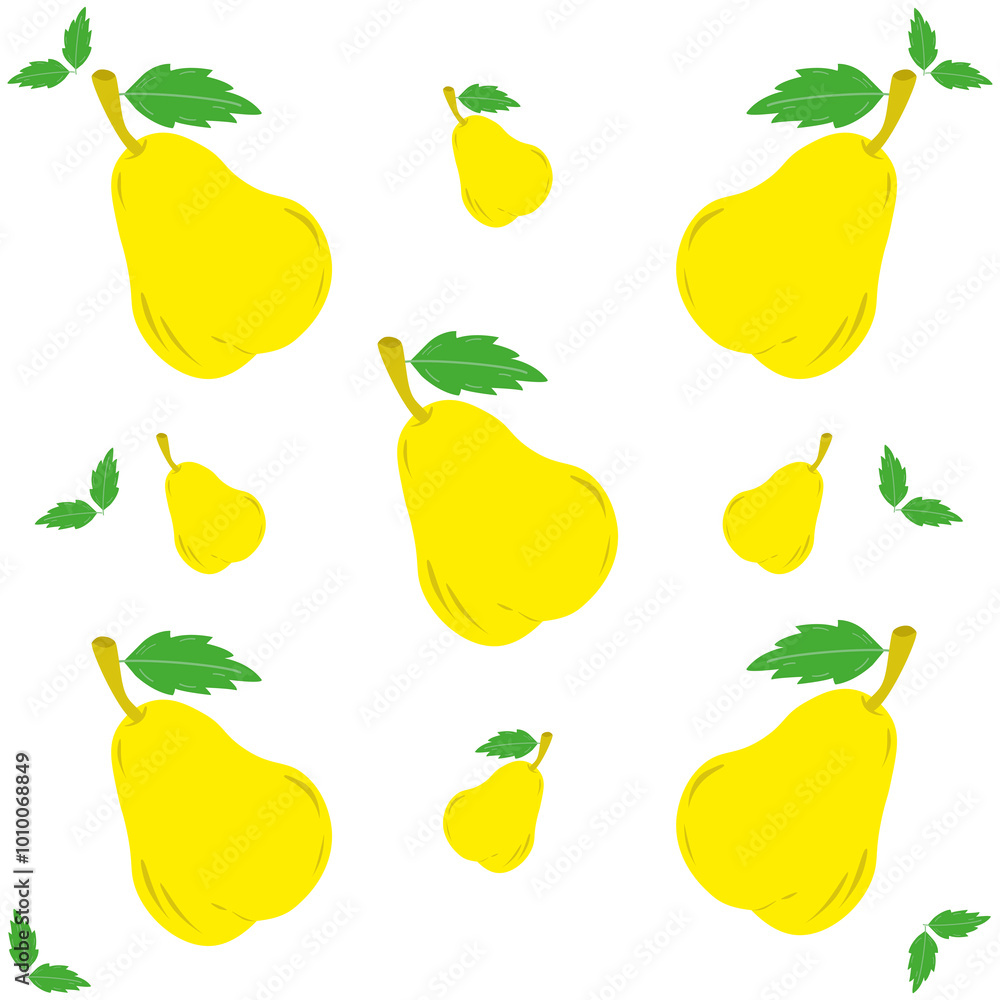 Ilustración de frutas, pera. Plantilla. Patrón Ilustración de frutas, pera. Plantilla. Patrón