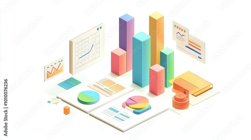 Colorful Isometric Data Analysis and Visualization Colorful Isometric Data Analysis and Visualization