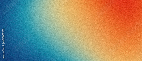Foto Vibrant retro noise texture background, blue orange red yellow abstract gradient