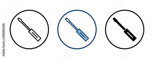 Screwdriver icon vector isolated on white background. Screwdriver vector icon