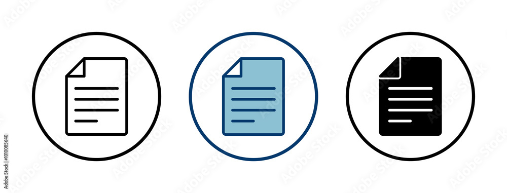 Document icon vector isolated on white background. Paper icon. File Icon Document icon vector isolated on white background. Paper icon. File Icon