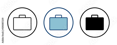 Briefcase icon vector isolated on white background. Briefcase vector icon