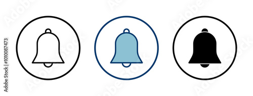 Bell Icon vector isolated on white background. Notification symbol. Bell vector icon