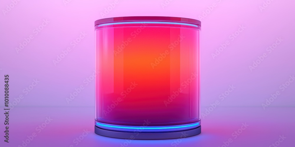 Futuristic Glass Elevator with Neon Lights Modern Technology Concept Futuristic Glass Elevator with Neon Lights Modern Technology Concept