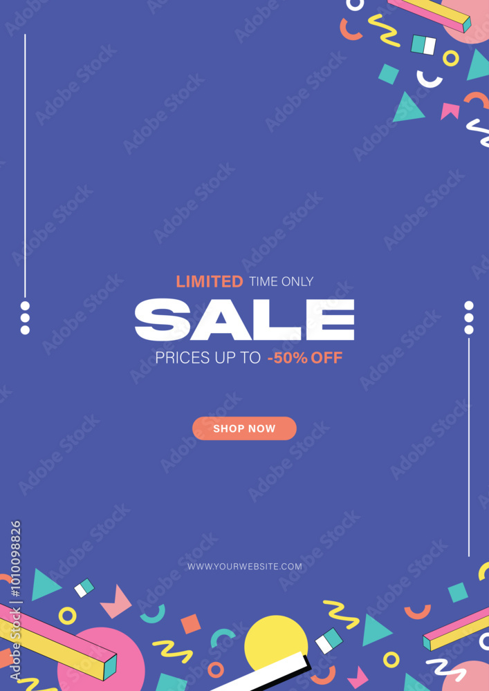 Naklejka premium Poster geometry colorfull for special offer collection
