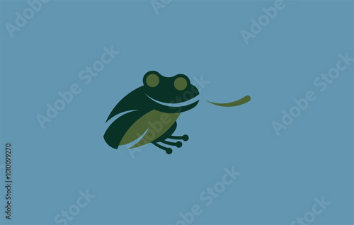 Frog Icon Animal Vector Logo Design