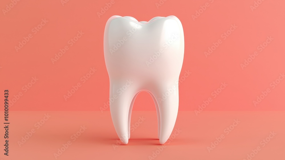 White Tooth 3D Render Isolated On Pink Background Dental Healthcare Oral Health White Tooth 3D Render Isolated On Pink Background Dental Healthcare Oral Health