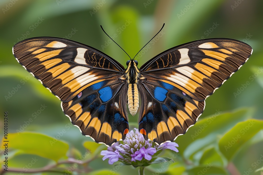 A hyper-detailed shot of a butterfly resting on a flower, with every delicate wing pattern and color captured in stunning precision A hyper-detailed shot of a butterfly resting on a flower, with every delicate wing pattern and color captured in stunning precision