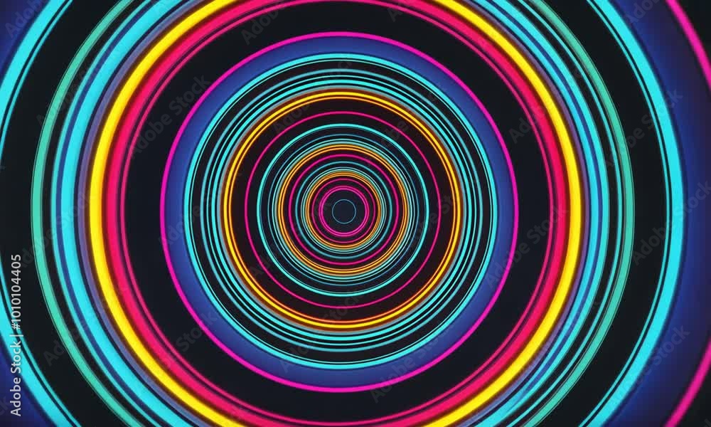 Abstract Neon Circle Pattern Abstract Neon Circle Pattern