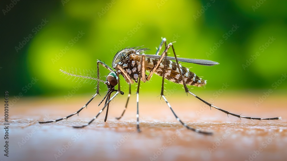 Close-up of a Mosquito on Skin - Nature Photography Close-up of a Mosquito on Skin - Nature Photography