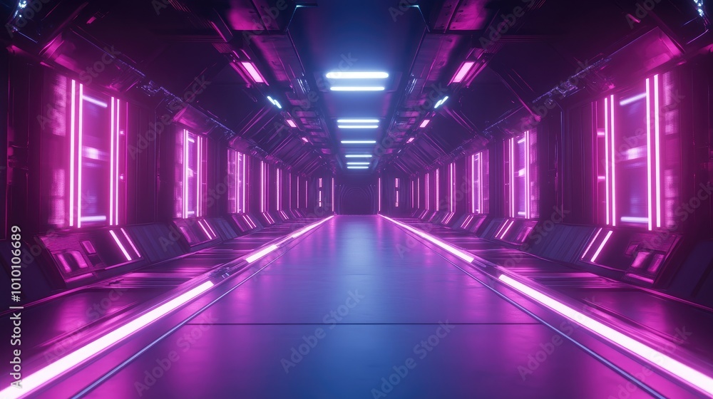 Abstract futuristic techno vibes in neon Abstract futuristic techno vibes in neon
