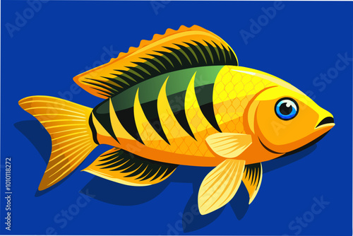 Electric yellow cichlid labidochromis caeruleus