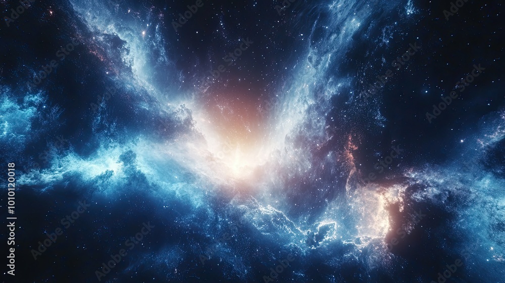 Obraz premium A Celestial Tapestry of Nebulae and Stars in Deep Space