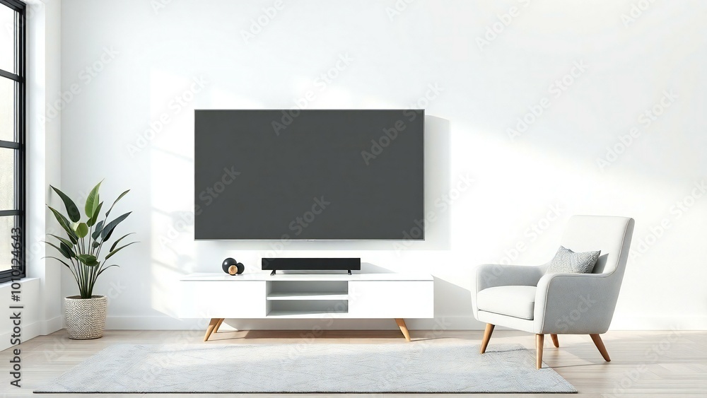 3d render of a modern room with tv 3d render of a modern room with tv