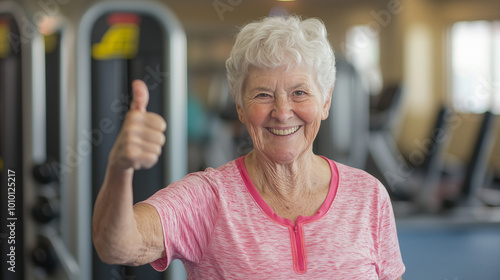 Active Senior Woman Giving ...