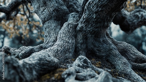 Close-up of Tree Roots and Bark - Nature Photography photo