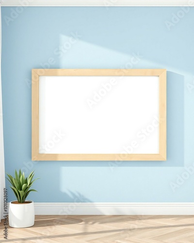 empty room with frames