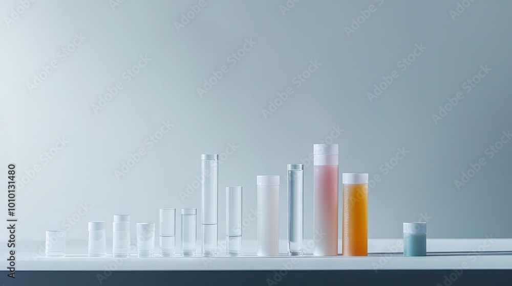 Glass and Plastic Test Tubes on a Minimalist Surface Glass and Plastic Test Tubes on a Minimalist Surface
