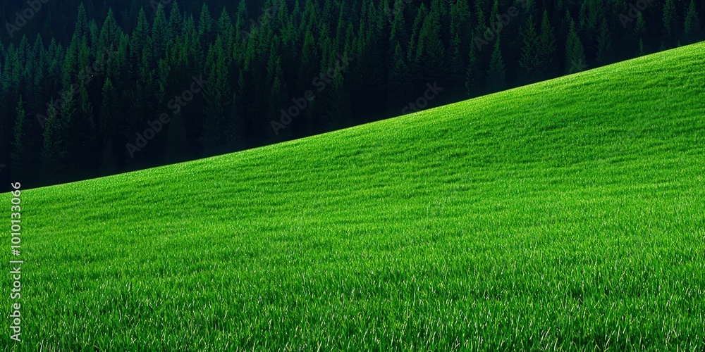Lush Green Hillside and Forest Landscape Nature Background Lush Green Hillside and Forest Landscape Nature Background