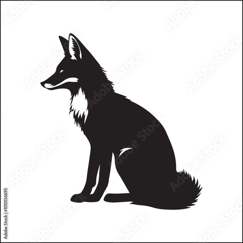 fox in the woods,animal, dog, cartoon, vector, illustration, fox