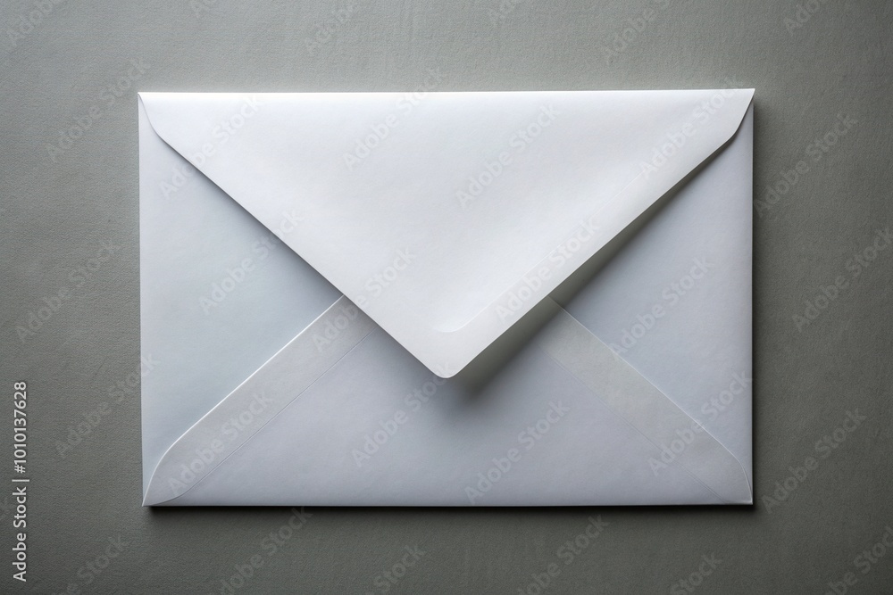 A crisp, blank white envelope lies flat on a clean surface, awaiting the insertion of a heartfelt letter or important document to be sent to its recipient. A crisp, blank white envelope lies flat on a clean surface, awaiting the insertion of a heartfelt letter or important document to be sent to its recipient.