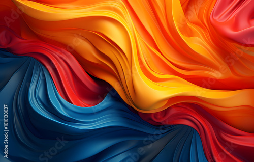 Color waves on abstract background wallpaper