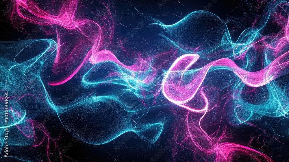 Neon abstract patterns pulsating with energy Neon abstract patterns pulsating with energy